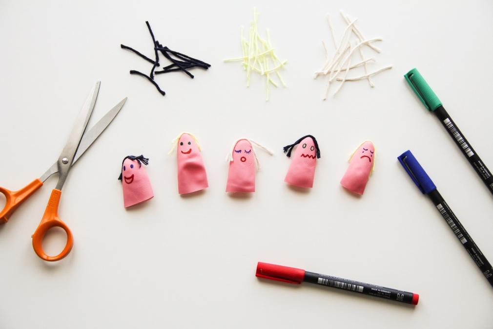 Marionetas de dedos para niños